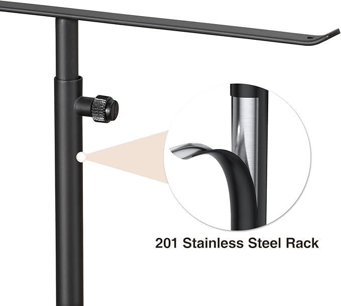 Josmimic Black Necklace Holder Jewelry Organizer Stand – Adjustable Height - Image 6