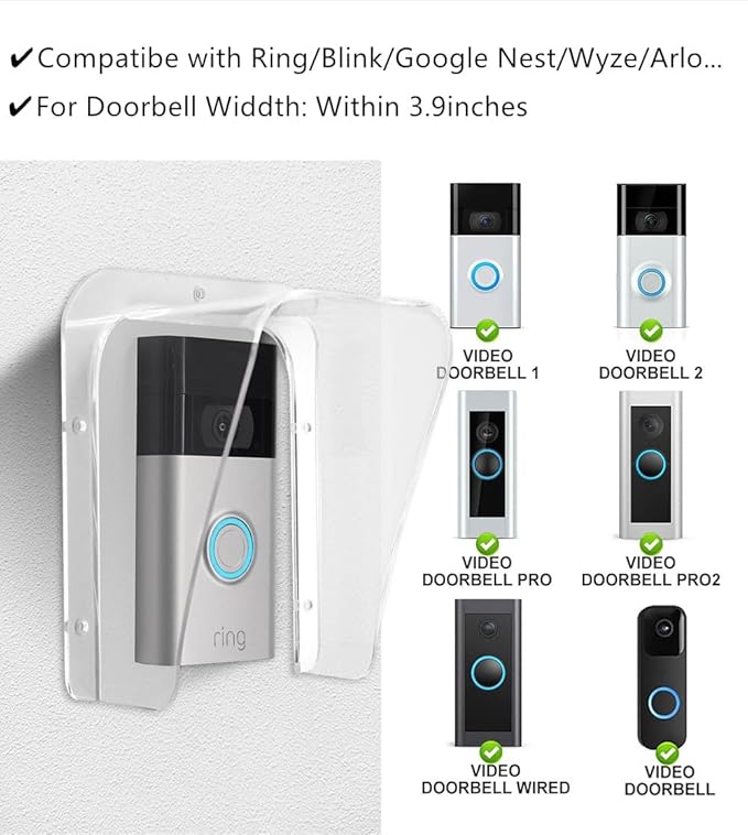 Doorbell Rain Cover Weatherproof Compatible - Image 4