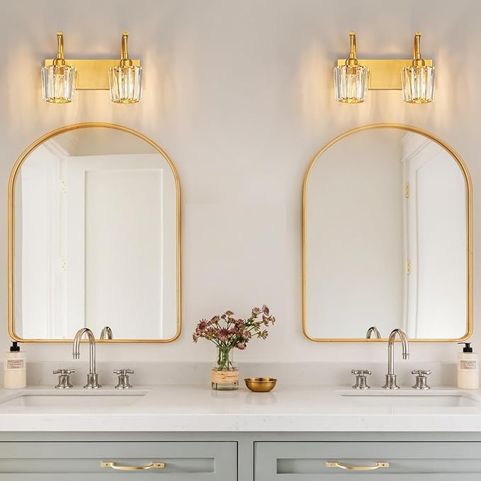 FDPBY Modern Bathroom Vanity Light, 2-Light Gold Wall Sconce - Image 6