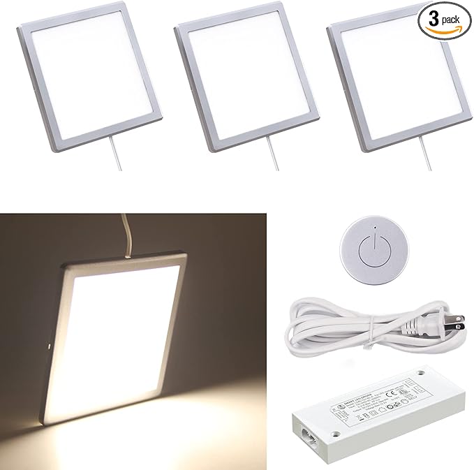VST Under Cabinet Mini Panel Lighting 3PCS 3.94inch 12V 2.5W by VSTLighting