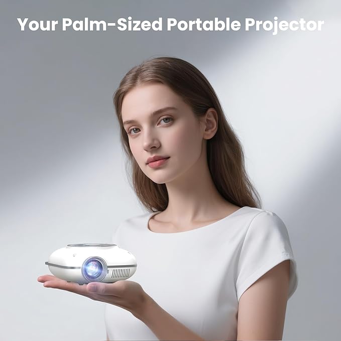 HOMPOW Mini Projector with Two -Way Bluetooth, Portable Projector - Image 7
