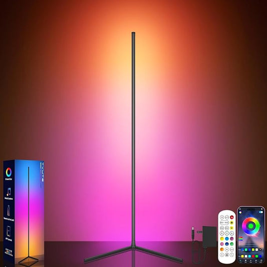 Tyute LED Corner Floor Lamp, 68+ Scenes, 16 Million Colors Corner Light by TYUTE