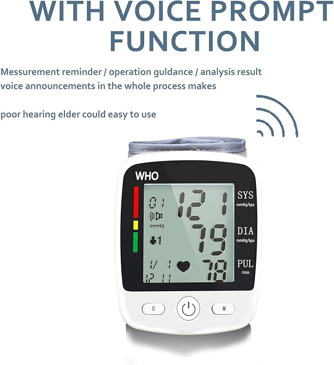 Blood Pressure Monitor, Irregular Heartbeat Detector, Automatic BP Monitor 90x2 - Image 3
