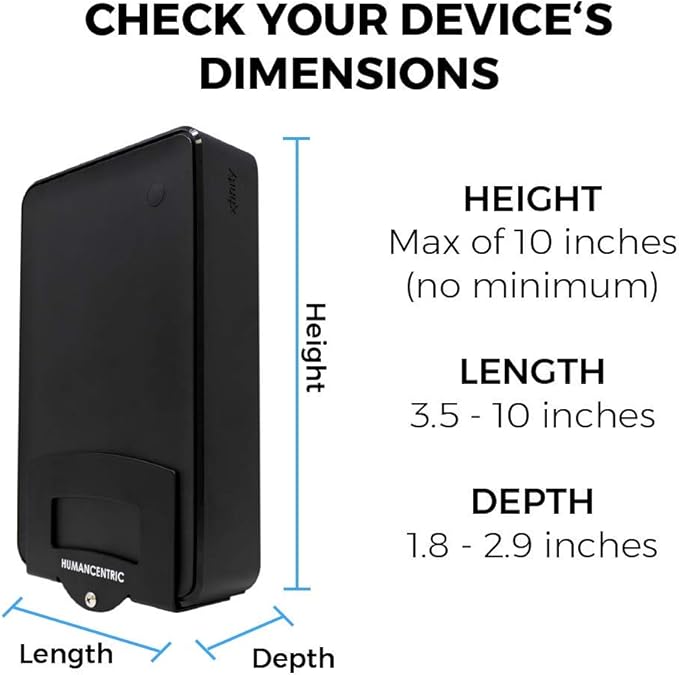 HumanCentric Cable Box and Modem Mount, Adjustable Wall Mount - Image 3