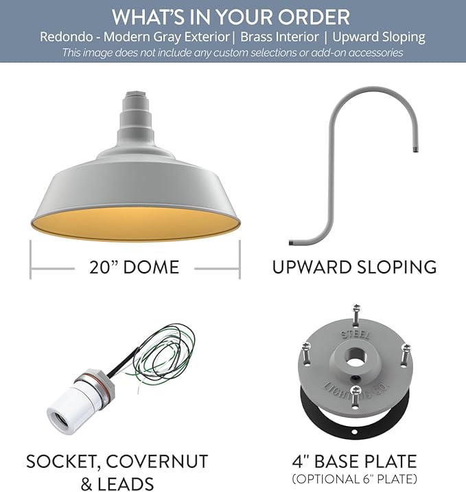 Steel Lighting Co. Large Outdoor Barn Light | Gooseneck Light Fixture | Made in - Image 8