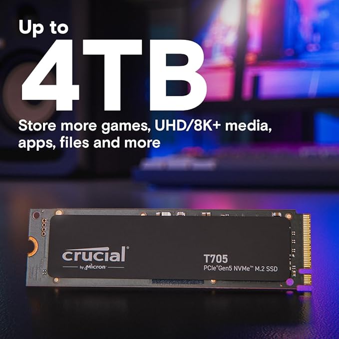 Crucial T705 PCIe Gen5 NVMe 1TB SSD, TLC NAND, Intel & Ryzen Compatible - Image 6