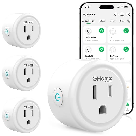 GHome Smart Plug, WiFi Smart Plugs Work by GhomeSmart