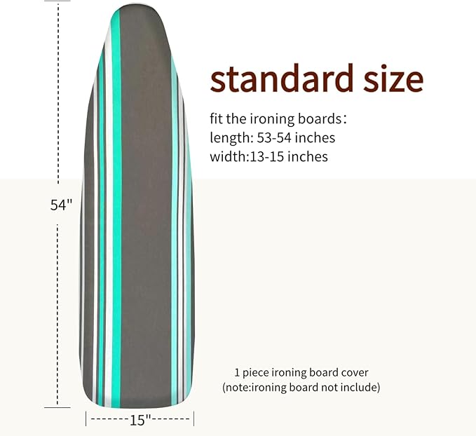 Bumkimue Ironing Board Cover and Pad, Standard Size 15x54 Inches, Heavy Duty - Image 2