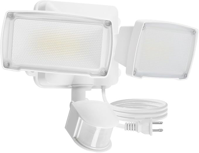 LUTEC 21W Plug in Motion Sensor Light Outdoor, Flood Lights Outdoor Motion by LUTEC