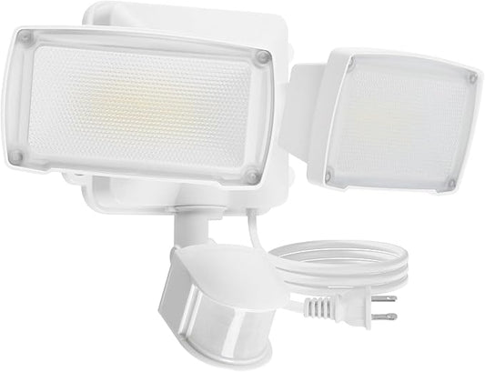 LUTEC 21W Plug in Motion Sensor Light Outdoor, Flood Lights Outdoor Motion by LUTEC