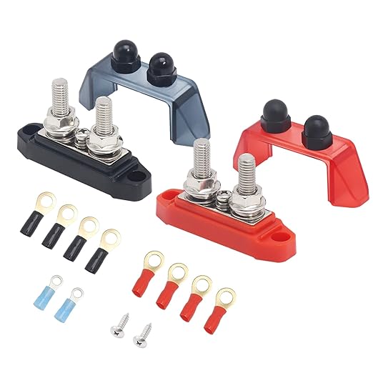 Recoil S2P-516 Busbar Dual 5/16” Studs and #8 Screw Terminal Power Distribution by Recoil