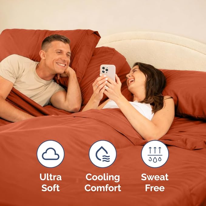 Split Head King Sheet Set – 4 Piece Flex Split Top King Sheets - Image 6