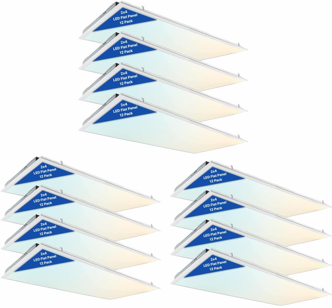 2x4 LED Flat Panel Light – LED Panel Flat Ceiling Light, Dimmable Flicker-Free