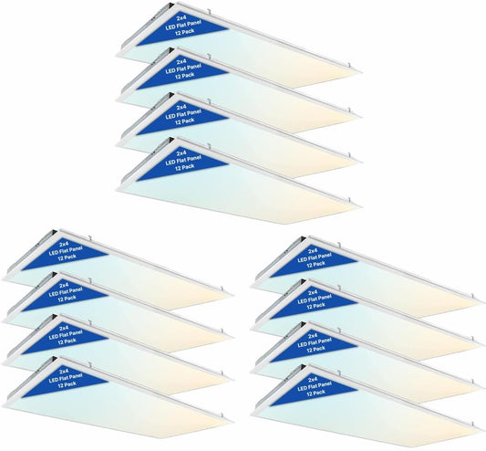 2x4 LED Flat Panel Light – LED Panel Flat Ceiling Light, Dimmable Flicker-Free