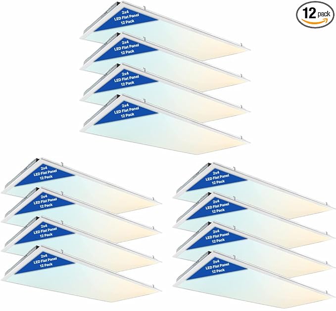 2x4 LED Flat Panel Light – LED Panel Flat Ceiling Light, Dimmable Flicker-Free by WorldSmartLED