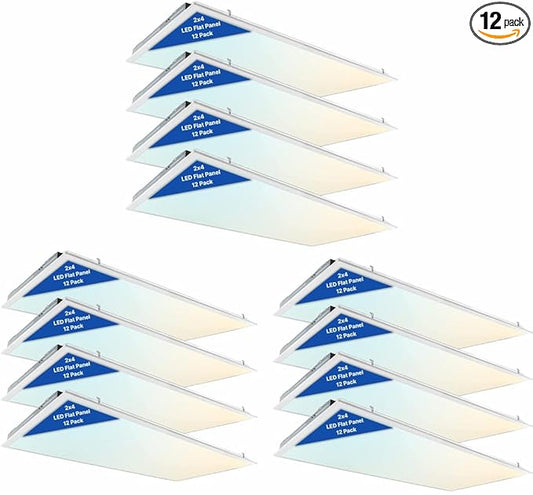 2x4 LED Flat Panel Light – LED Panel Flat Ceiling Light, Dimmable Flicker-Free by WorldSmartLED