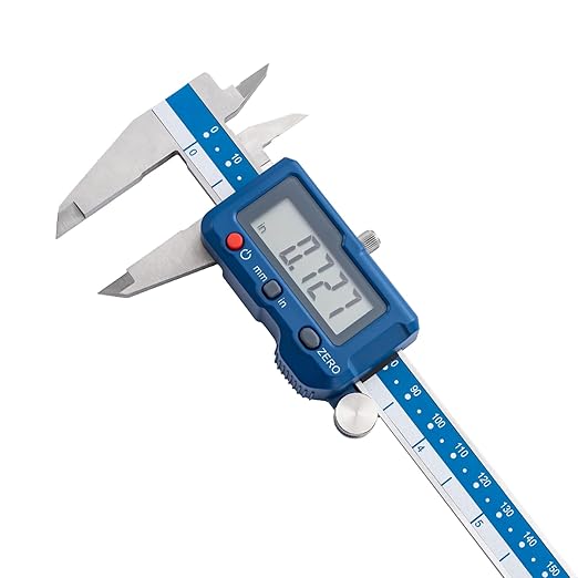 Dasqua 6”/150mm Digital Caliper, Stainless Steel Precision Measuring Tool by Dasqua