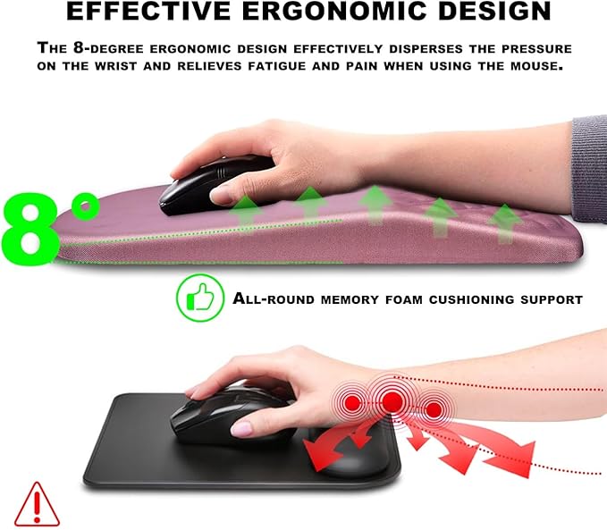 KUOSGM Mouse Pad Wrist Support, Ergonomic Mouse Pad - Image 5