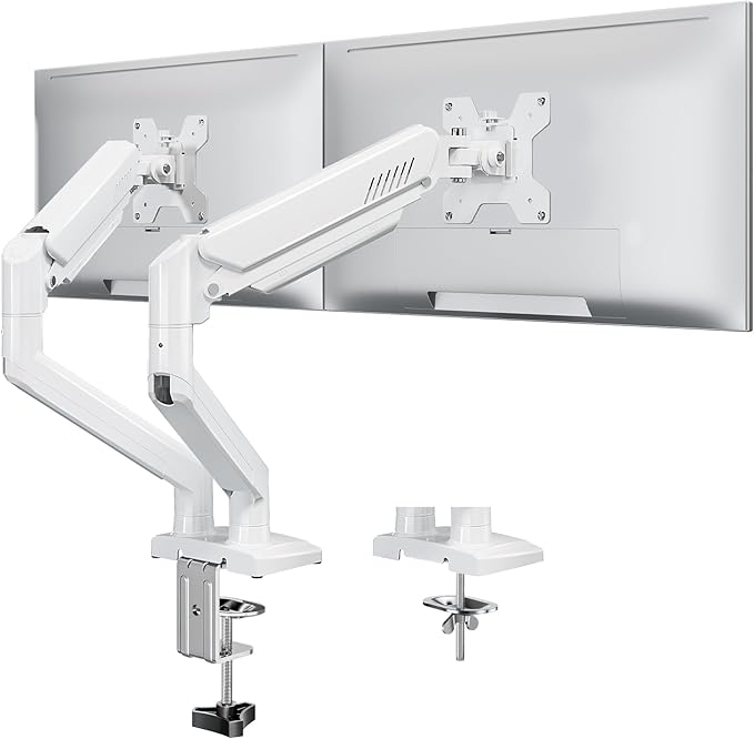 Dual Monitor Stand fits up to 32 inch, 4.4-22 lbs Computer Screens, Dual by MOUNTUP