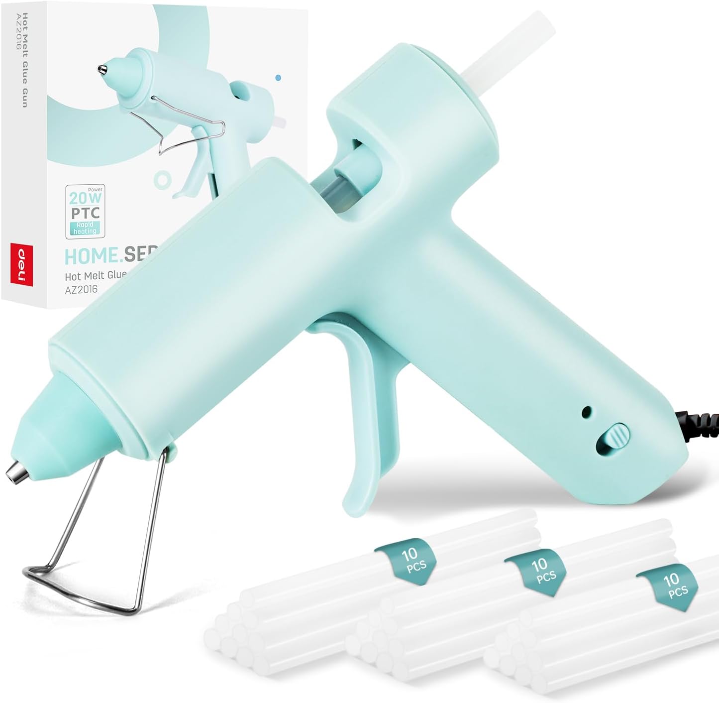 Hot Glue Gun, Mini Hot Glue Gun Kit with 30 Glue Sticks | Consistent Flow, Fast Heating& Ergonomic Design for School Arts& Crafts, DIY Projects and Home Repairs& Decoration