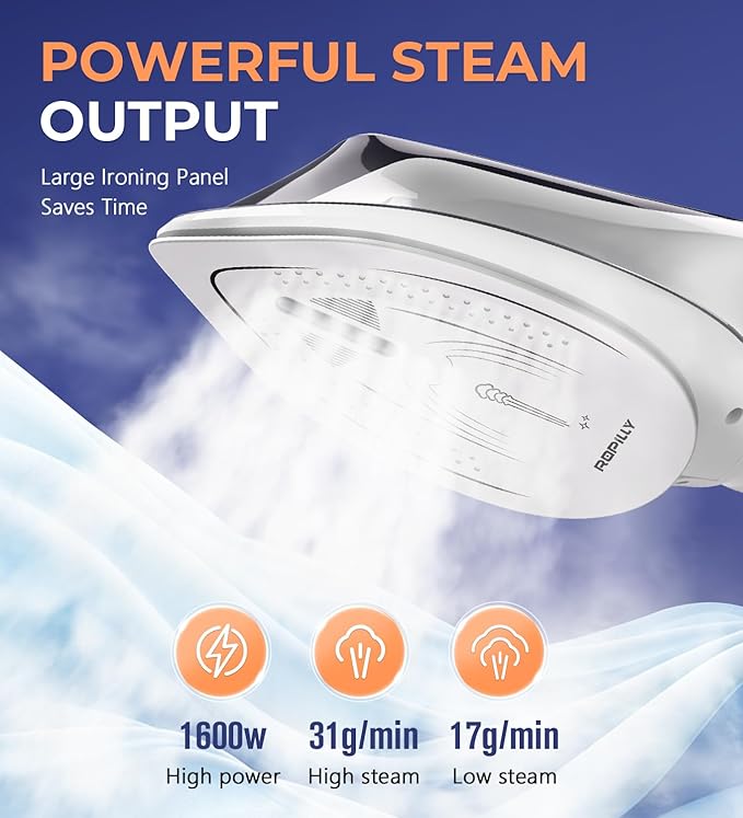 Ropilly Steamer for Clothes, 1600W 2-in-1 Steamer & Iron - Image 3