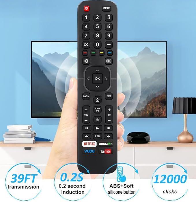 Replacement Remote Control for All Hisense 4K LED HD UHD Smart TVs, Fit for - Image 6