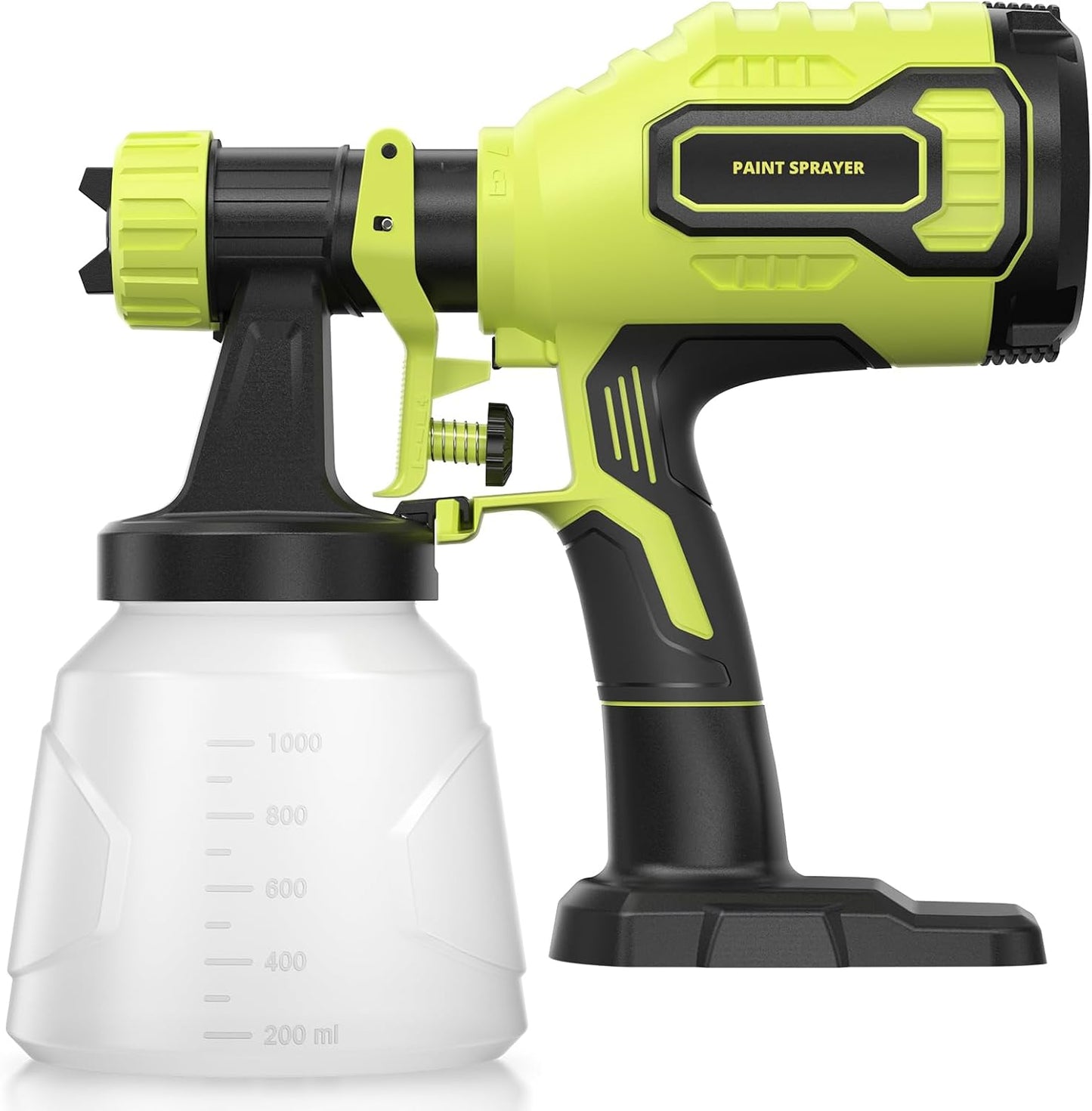 Paint Sprayer Compatible with Ryobi 18V Battery(Battery Not Included) | 1000ml/min High Flow,1000ml Container,150 Din/s Max Viscosity,Paint Sprayer for Furniture