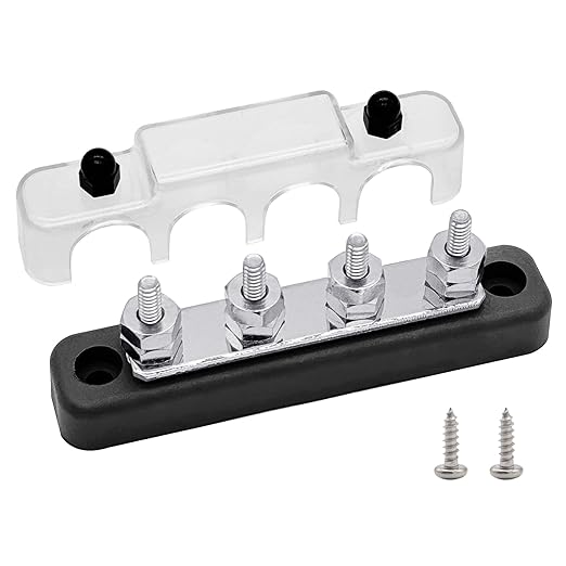 4 x #10 Studs Bus Bar, Ampper 4.2" Ground Distribution Block Brass Battery - Image 7