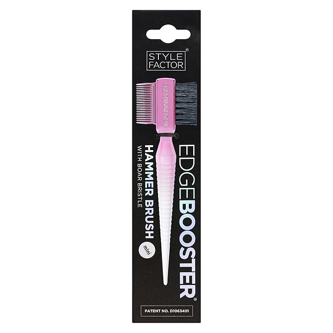 STYLE FACTOR EDGE BOOSTER® Mini Hammer Brush Travel Size | Baby Hair Brush & - Image 2