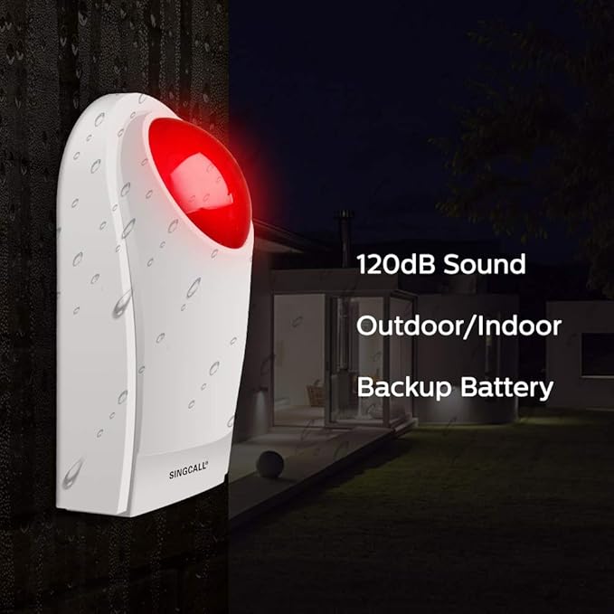 Remote Emergency Strobe Siren Alarm Kit Waterproof Outdoor Loud Panic SOS - Image 8