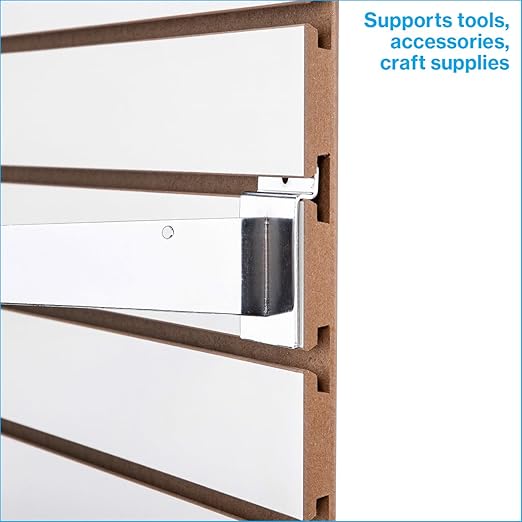 SSWBasics 4ft x 2ft Horizontal White Slatwall Panels Easy Organizer - Image 3