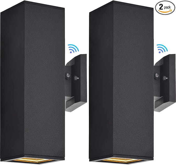 wowlite Outdoor Wall Lights Dusk to Dawn Sensor, 2700K Warm LED Up Down Sconce by wowlite
