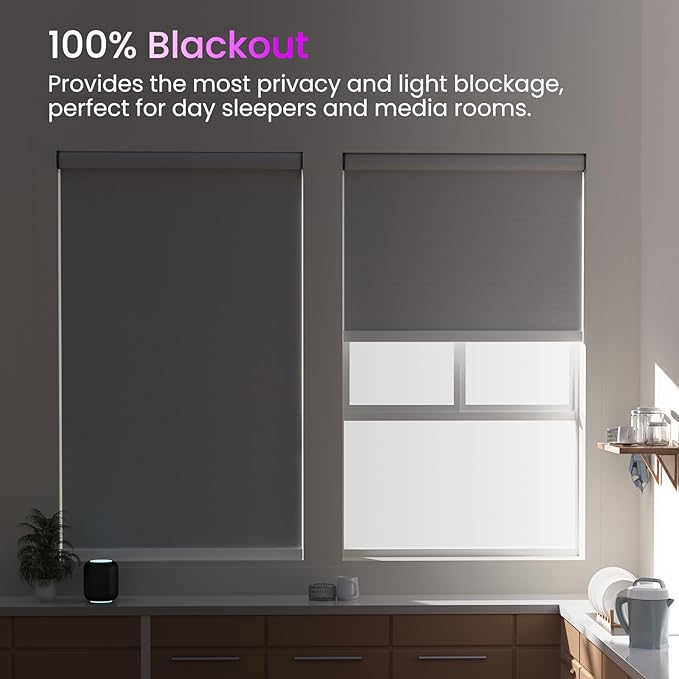 Astomi Motorized Roller Shades for Windows, Smart Blinds, Voice Control - Image 5