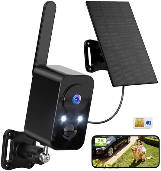 IHOXTX 4G SIM Cellular Security Cameras Wireless Outdoor/Indoor by IHOXTX
