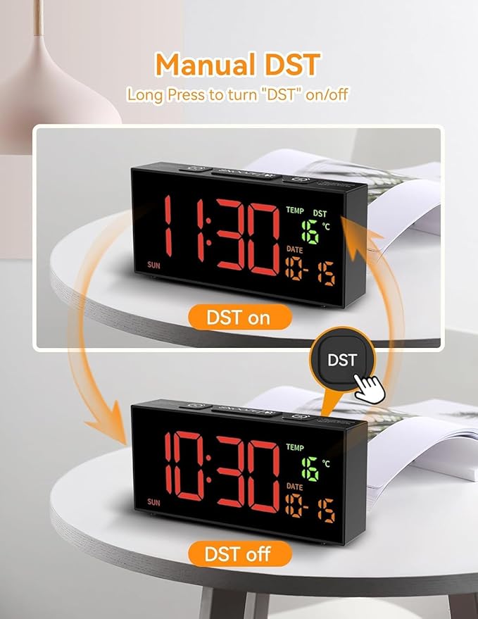 Netzu Alarm Clocks for Bedrooms, Digital Alarm Clock - Image 7