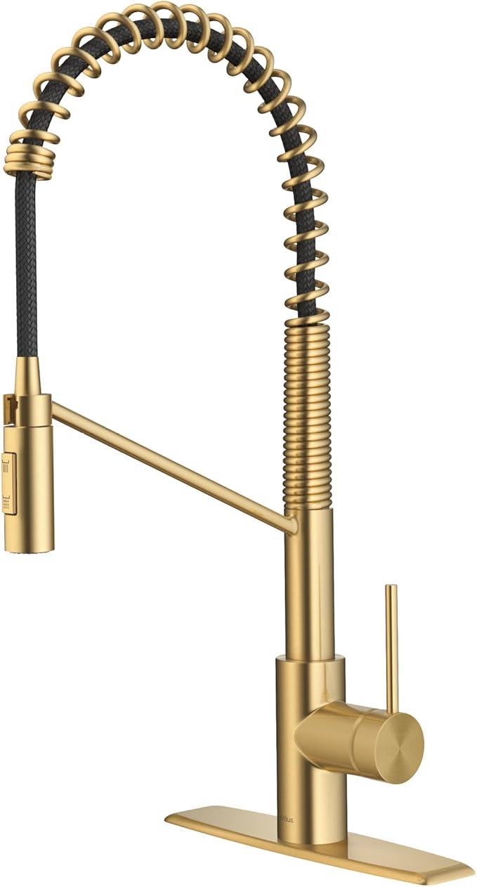 KRAUS Oletto Commercial Style Single Handle Pull Down Kitchen Faucet - Image 14