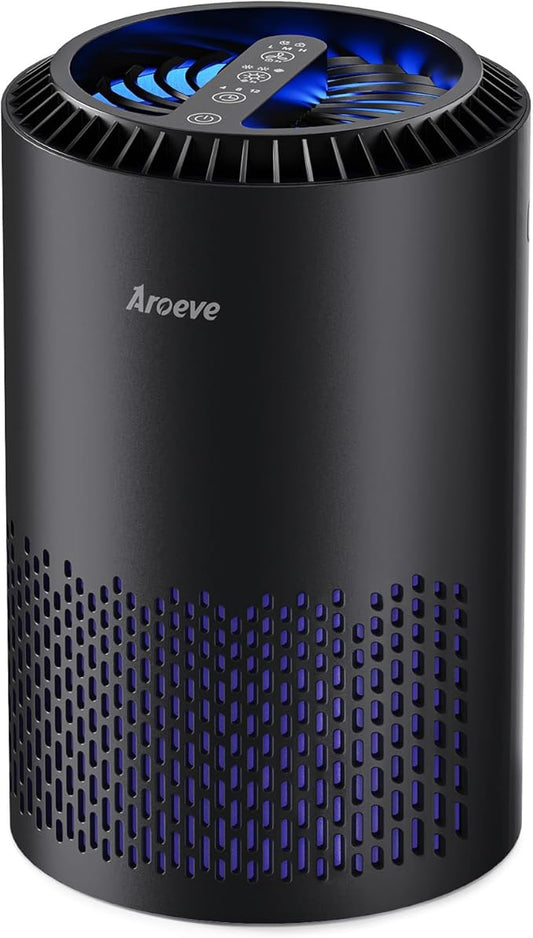 AROEVE Air Purifiers for Bedroom Home, Air Purifier For Smoke Pollen Dander by AROEVE