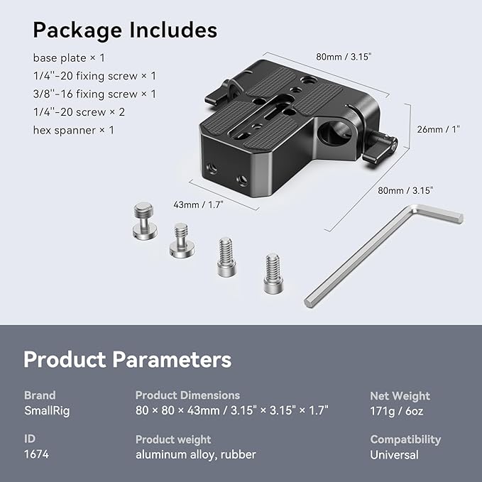 SMALLRIG Camera Base Plate - Image 8