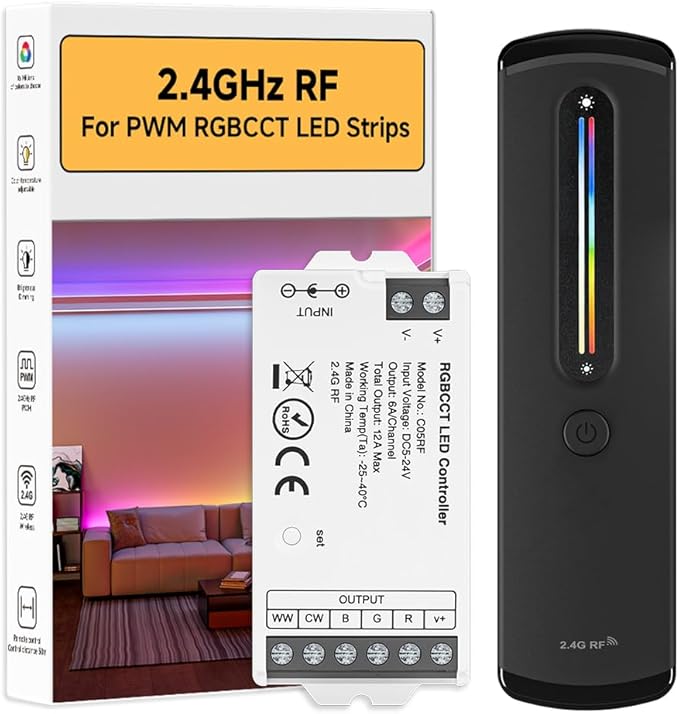 BTF-LIGHTING RC09RFB & C05RF RF 2.4GHz Wireless Tuya Controller Kit Magnetic by BTF-LIGHTING