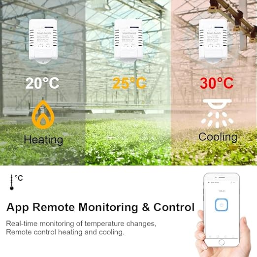MHCOZY WiFi Temperature Controller Sensor Module, Tuya app Wireless Remote 16A - Image 6