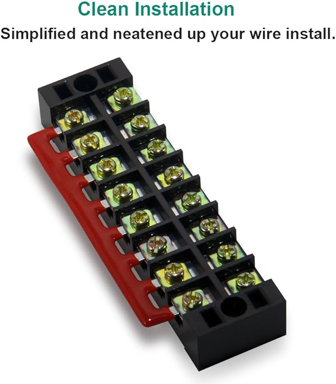 MILAPEAK 8pcs 8 Positions Dual Row 600V 25A Screw Terminal Strip Blocks - Image 6