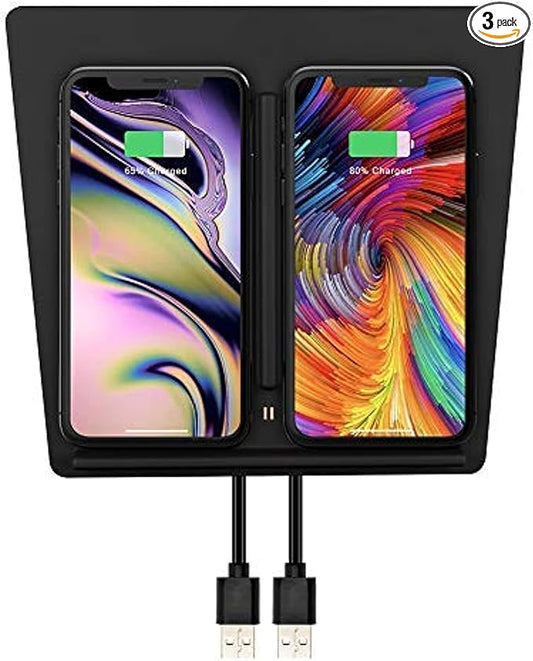 TAPTES Wireless Charger for Tesla Model 3 2017 2018 2019 2020, Dual Phone by TAPTES