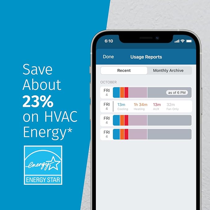 Sensi Smart Thermostat, 100 Years Of Expertise, Data Privacy, Programmable - Image 3