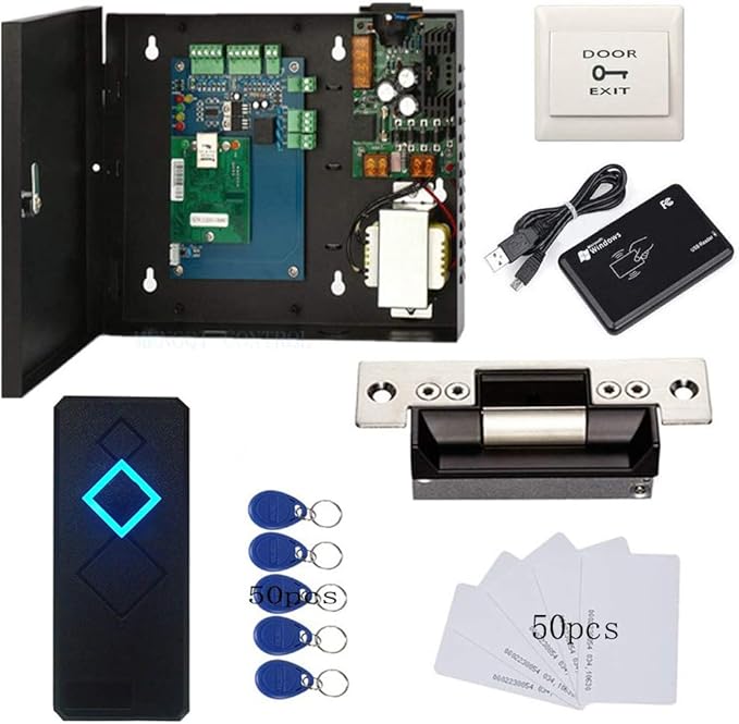 MENGQI-CONTROL Electric Strike Lock Complete TCP/IP Network Single Door Access by MENGQI-CONTROL