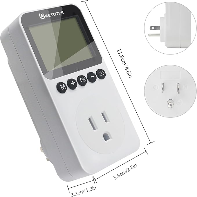 KETOTEK KTTS02 Digital Timer Outlet Plug in Timer Switch Socket Indoor Infinite - Image 7