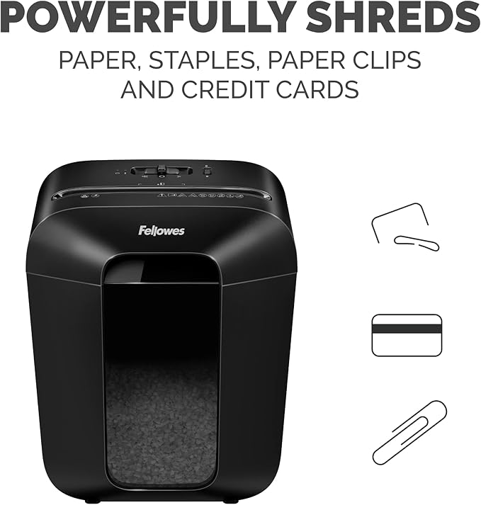 Fellowes LX41-DB 8-Sheet Micro-Cut Paper Shredder - Image 5
