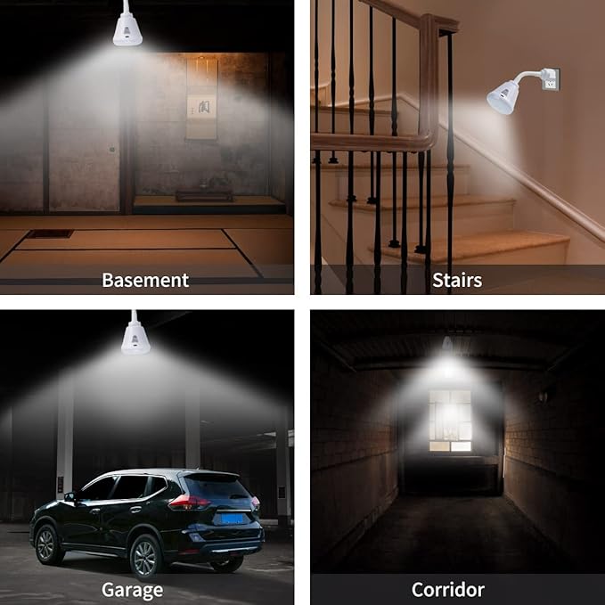 eyesfon Plug in Motion Sensor Night Light, LED Infrared Sensor Light 6W Light - Image 2