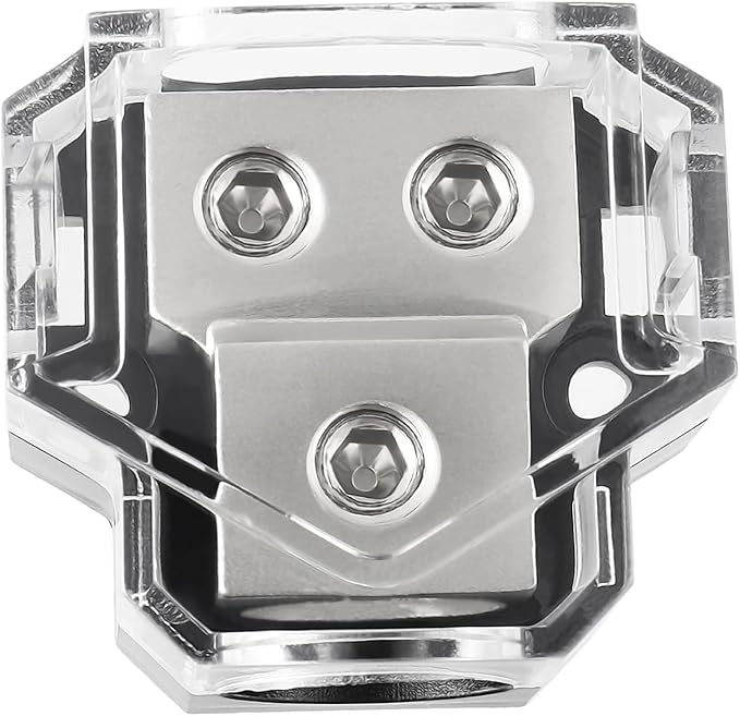BOJACK 2 Way Power Distribution Connecting Block 1x0/2/4 Gauge Input 2x4/8 by BOJACK