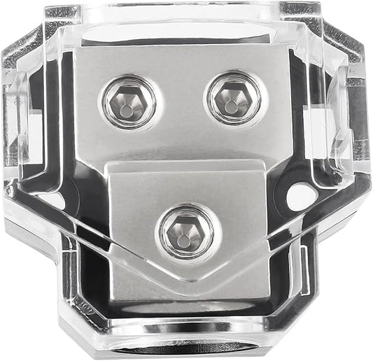 BOJACK 2 Way Power Distribution Connecting Block 1x0/2/4 Gauge Input 2x4/8 by BOJACK