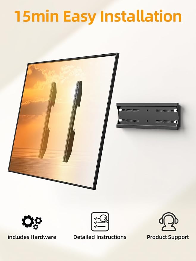 IWORKBOARD 43 50 55 inch Fixed Low Profile TV Wall Mount - Image 3